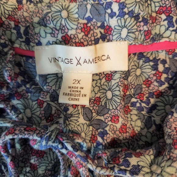 Vintage American Floral Boho Blouse - Picture 7 of 10